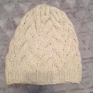 Cream Knitted Aeropostale Beanie